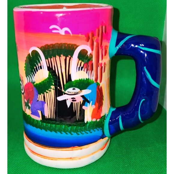 Hand-Painted Ceramic Mug Vibrant Aztec Design Coffee Tea - Picture 2 of 11